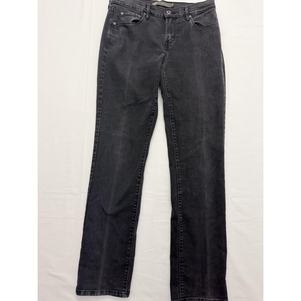 Levis 505 Straight Leg‎ Jeans Womens 6 Gray Charcoal Wash Mid Rise Denim 28x32